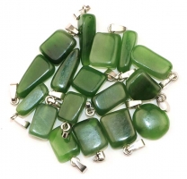 Anhnger Jade (Nephrit) mit 925er Silberse