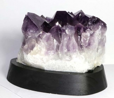 Amethyst No. 72 on wooden stand