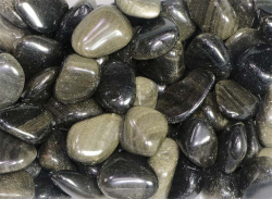 Gold Obsidian Tumbled Stones Mexico