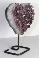 Amethyst Heart No. 92 on metal stand