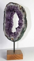 Amethyst Ring (Scheibe) Nr. 131 auf Holzsockel