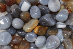 Agate gris pierres roules B-Qualit