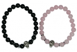 Armband Kugel 8 mm Skull