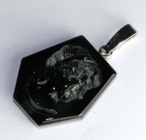 Pendant Gem (Schorl & Rock Crystal) with 925 silver loop No. 1