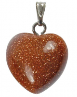 Pendentif Coeur 15 mm Pierre d'Or (100 pices)