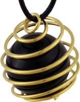 Tumbledstone spiral large goldplated (100 pieces)