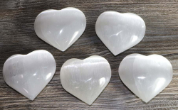 Selenite Hearts B-Quality