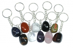 Keychain Tumbled Stone various