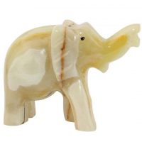 Elefant 15 cm Onyx-Marmor (Aragonit)