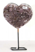 Amethyst Herz Nr. 109 auf Metallstnder