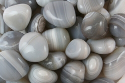 Agate gray banded Tumbled Stones India