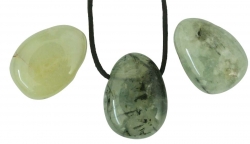 Pendentif pierre roule Prehnite