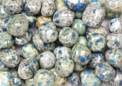 K2 Stone (Azurite in Granite) Tumbled Stones Himalaya