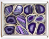 Box Agate Geode Pairs purple