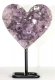 Amethyst Heart No. 114 on metal stand